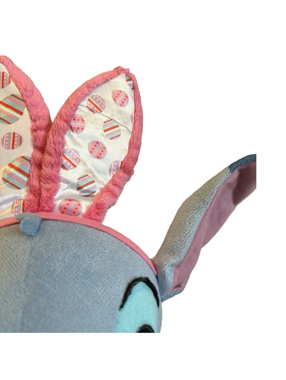 Disney Stitch Easter Bunny Ears Plush Stuffed Animal Blue Pink Just Play 12”